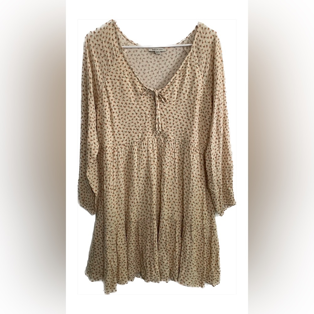 American Eagle Cream Floral Dress
